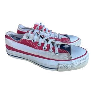 Vintage Converse All Star Low Top Sneaker America Flag Made in USA Men 5